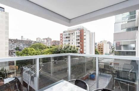 VARANDA de Apartamento à venda, Studio com 30 m², 1 quarto e 1 vaga em Pinheiros - São Paulo