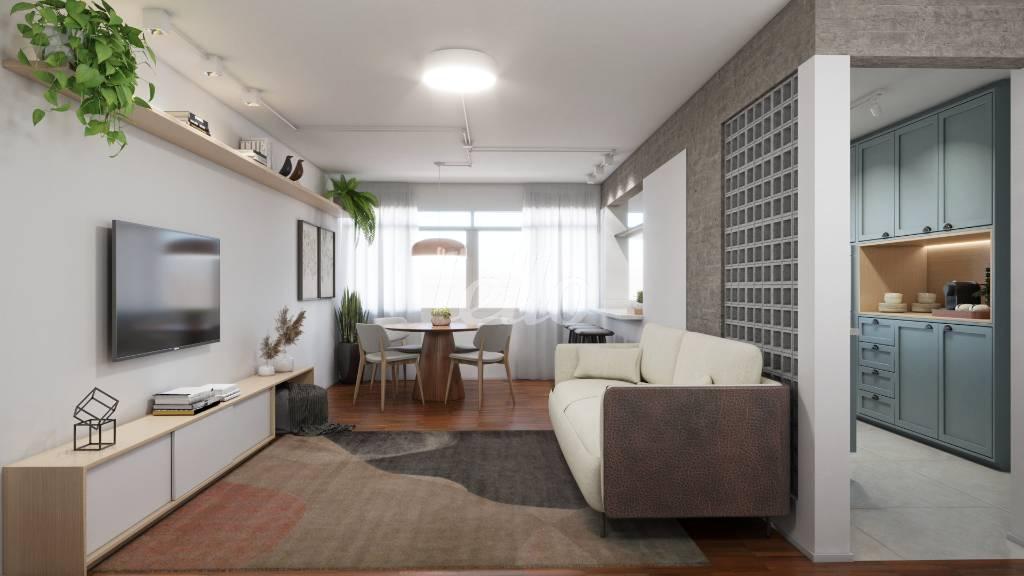 SALA de Apartamento à venda, Padrão com 97 m², 2 quartos e 1 vaga em Bela Vista - São Paulo