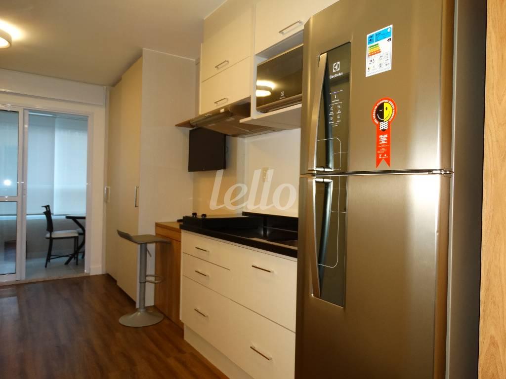 COZINHA de Apartamento para alugar, Studio com 37 m², e 1 vaga em Jardim Paulistano - São Paulo