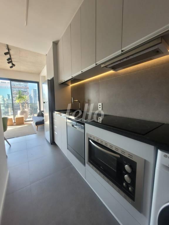 COZINHA de Apartamento para alugar, Padrão com 45 m², 1 quarto e 1 vaga em Vila Olímpia - São Paulo