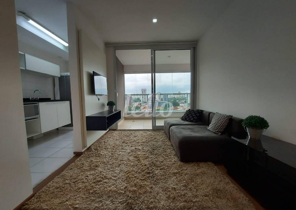 SALA de Apartamento para alugar, Padrão com 45 m², 1 quarto e 1 vaga em Brooklin Paulista - São Paulo