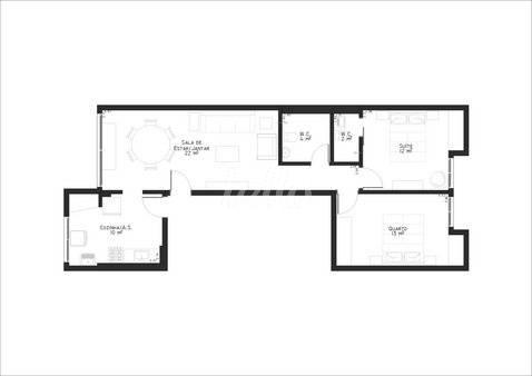 PLANTA de Apartamento à venda, Padrão com 87 m², 2 quartos e 1 vaga em Cambuci - São Paulo