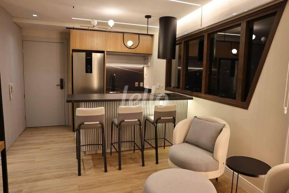 COZINHA de Apartamento para alugar, Padrão com 32 m², e 2 vagas em Vila Olímpia - São Paulo