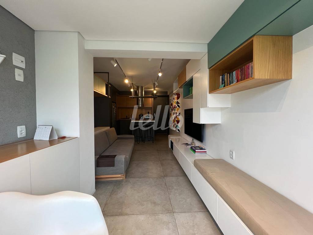 SALA/COZINHA de Apartamento à venda, Padrão com 45 m², 1 quarto e 1 vaga em Pinheiros - São Paulo