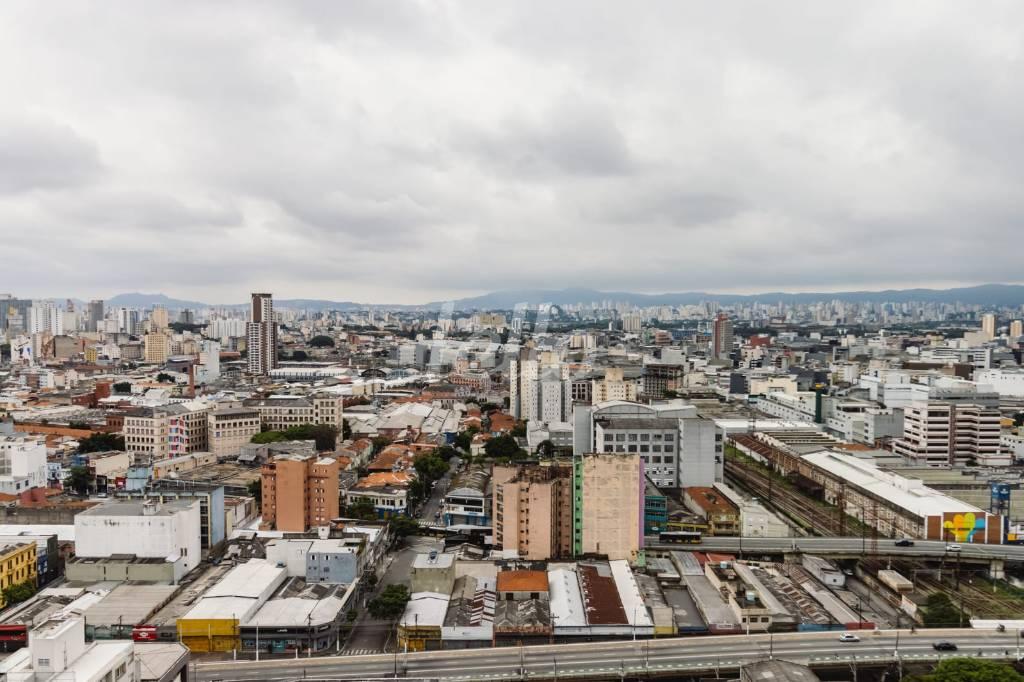 VISTA de Apartamento à venda, Padrão com 70 m², 1 quarto e 1 vaga em Brás - São Paulo