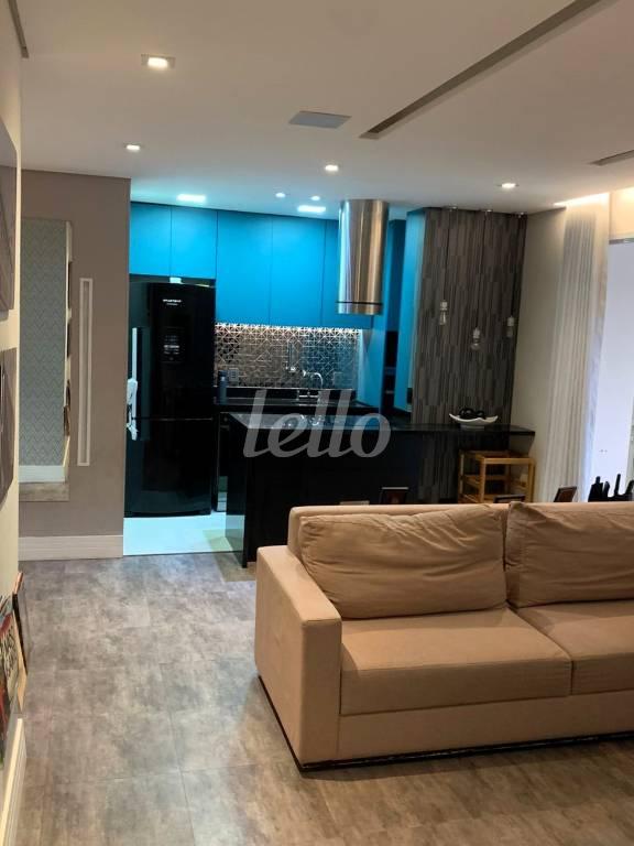 SALA INTEGRADA A COZINHA COM ILHA de Apartamento à venda, Padrão com 89 m², 2 quartos e 2 vagas em Tatuapé - São Paulo