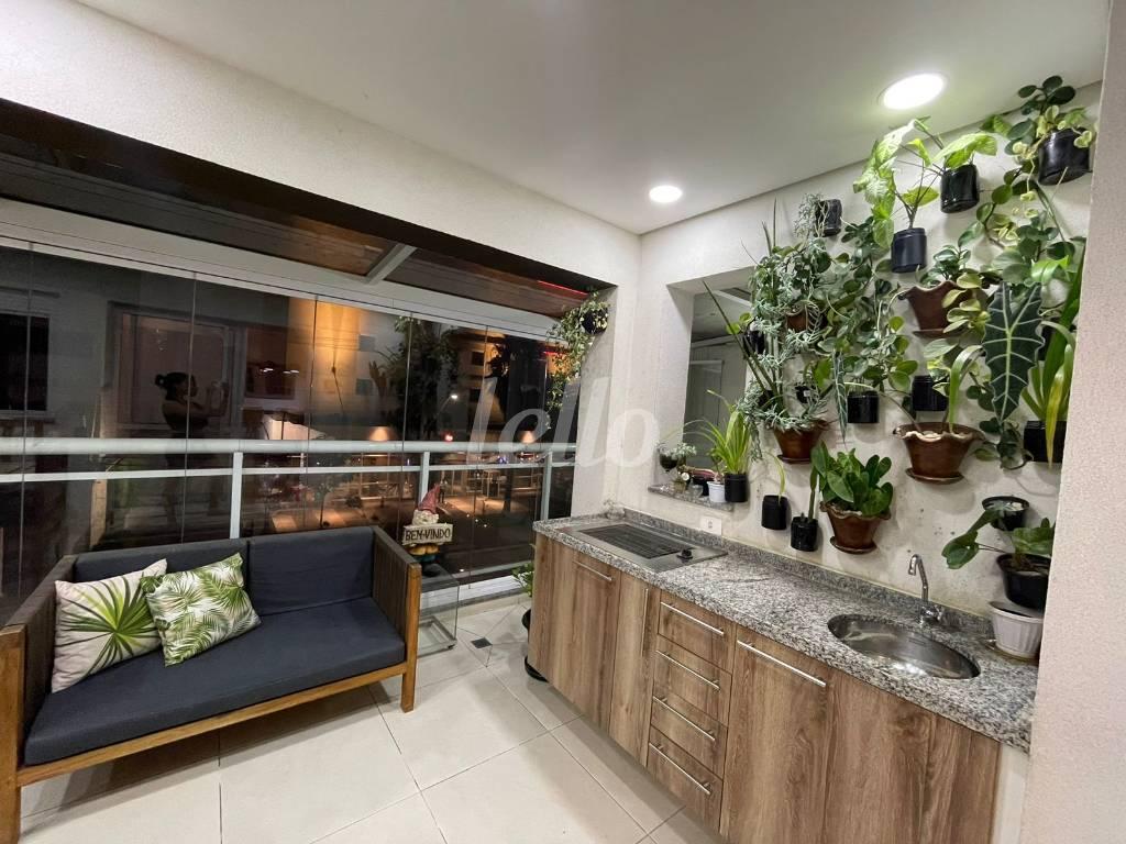 VARANDA GOURMET de Apartamento à venda, Padrão com 88 m², 2 quartos e 2 vagas em Tatuapé - São Paulo