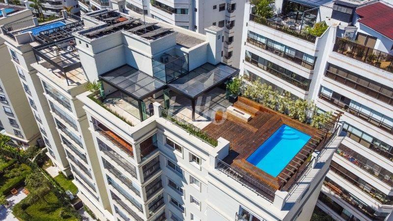 VISTA AÉREA DA COBERTURA de Apartamento à venda, Duplex com 397 m², 3 quartos e 5 vagas em Vila Cruzeiro - São Paulo