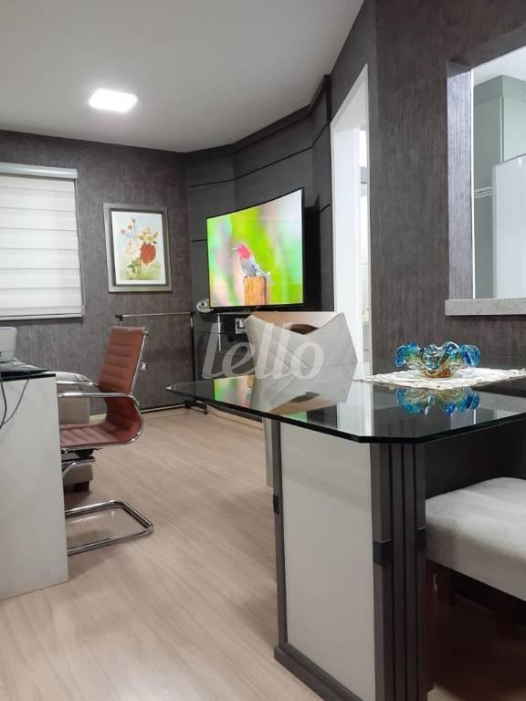 SALA de Apartamento à venda, Padrão com 44 m², 1 quarto e 1 vaga em Casa Branca - Santo André