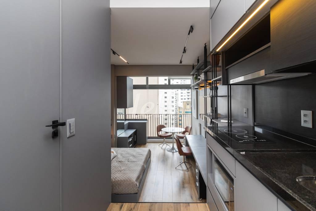 COZINHA de Apartamento para alugar, Studio com 24 m², 1 quarto e em Perdizes - São Paulo