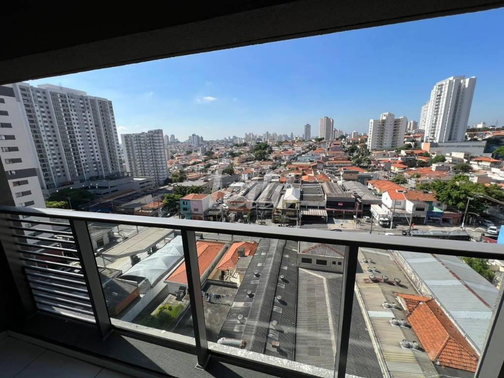 VISTA DA SACADA de Apartamento à venda, Studio com 25 m², 1 quarto e em Vila Dom Pedro I - São Paulo