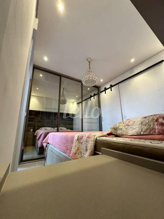 DORMITÓRIO de Apartamento à venda, Padrão com 47 m², 1 quarto e 1 vaga em Tatuapé - São Paulo
