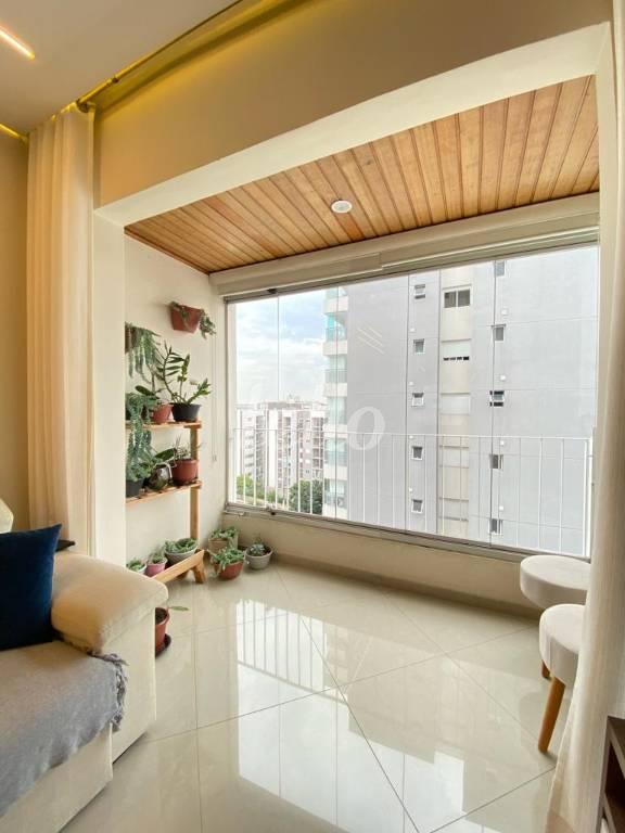 SALA/VARANDA de Apartamento à venda, Padrão com 61 m², 3 quartos e 2 vagas em Ch Santo Antônio (ZL) - São Paulo