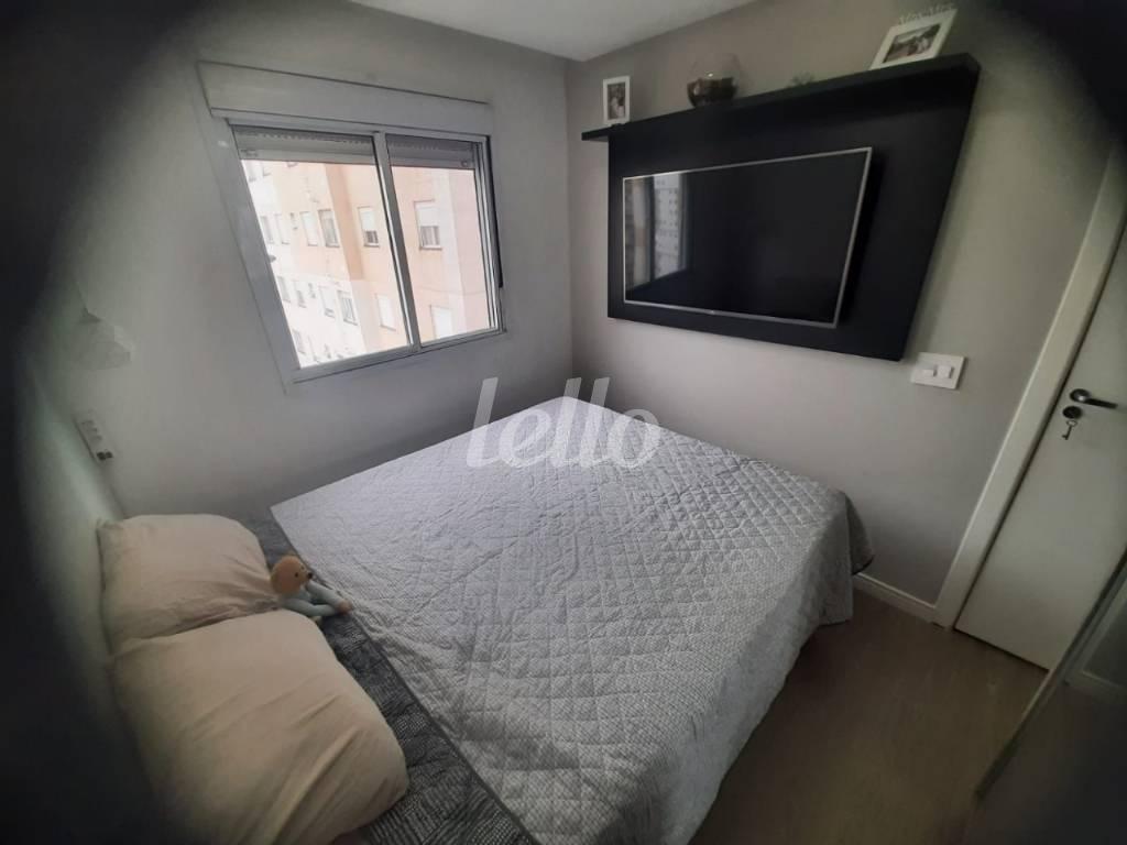 2O. DORMITÓRIO de Apartamento à venda, Padrão com 43 m², 2 quartos e 1 vaga em Brás - São Paulo