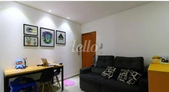 SALA DOIS AMBIENTES de Apartamento à venda, Padrão com 48 m², 1 quarto e 1 vaga em Parque Erasmo Assunção - Santo André