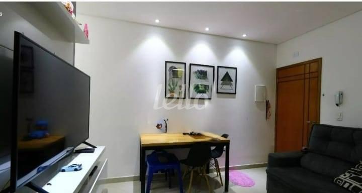 SALA DOIS AMBIENTES de Apartamento à venda, Padrão com 48 m², 1 quarto e 1 vaga em Parque Erasmo Assunção - Santo André