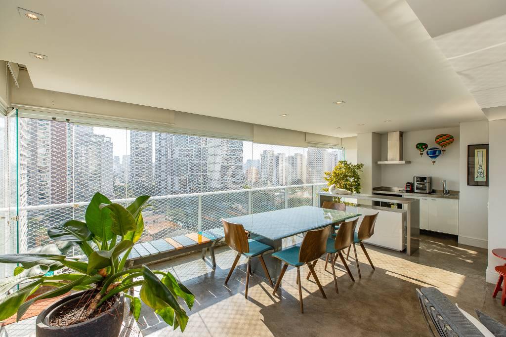 VARANDA GOURMET de Apartamento à venda, Padrão com 138 m², 2 quartos e 2 vagas em Brooklin Paulista - São Paulo