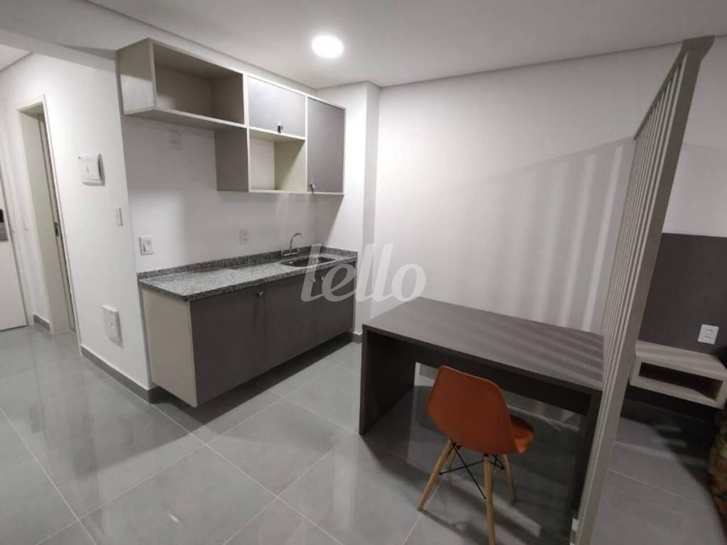 COZINHA de Apartamento para alugar, Padrão com 33 m², 1 quarto e 1 vaga em Centro - São Bernardo do Campo