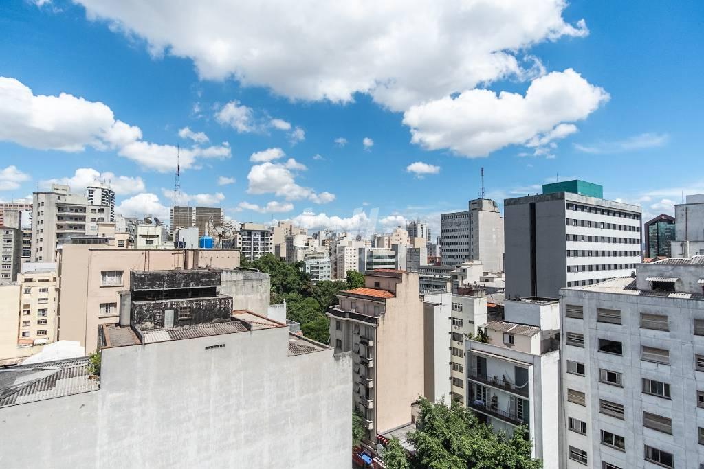 SACADA de Apartamento para alugar, Padrão com 27 m², 1 quarto e em Vila Buarque - São Paulo