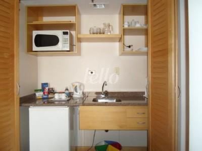 COZINHA AMERICANA de Apartamento à venda, Flat com 40 m², 1 quarto e 1 vaga em Vila Mariana - São Paulo