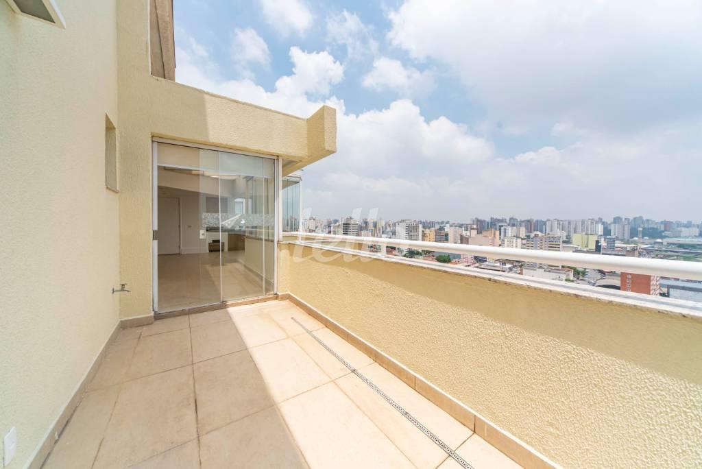 VARANDA DA SALA de Apartamento à venda, Duplex com 227 m², 3 quartos e 4 vagas em Centro - Santo André