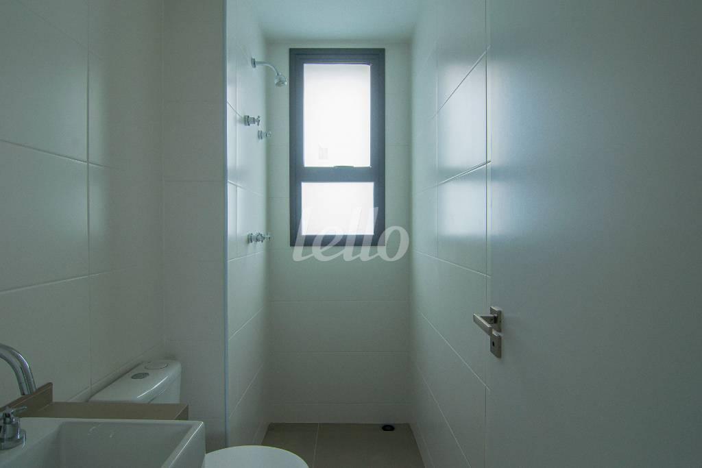 BANHEIRO SOCIAL de Apartamento para alugar, Padrão com 44 m², e 1 vaga em Santa Cecília - São Paulo