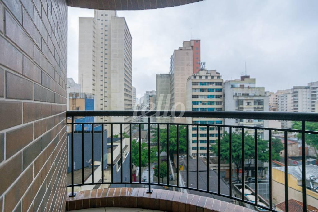 SACADA de Apartamento para alugar, Padrão com 44 m², e 1 vaga em Santa Cecília - São Paulo