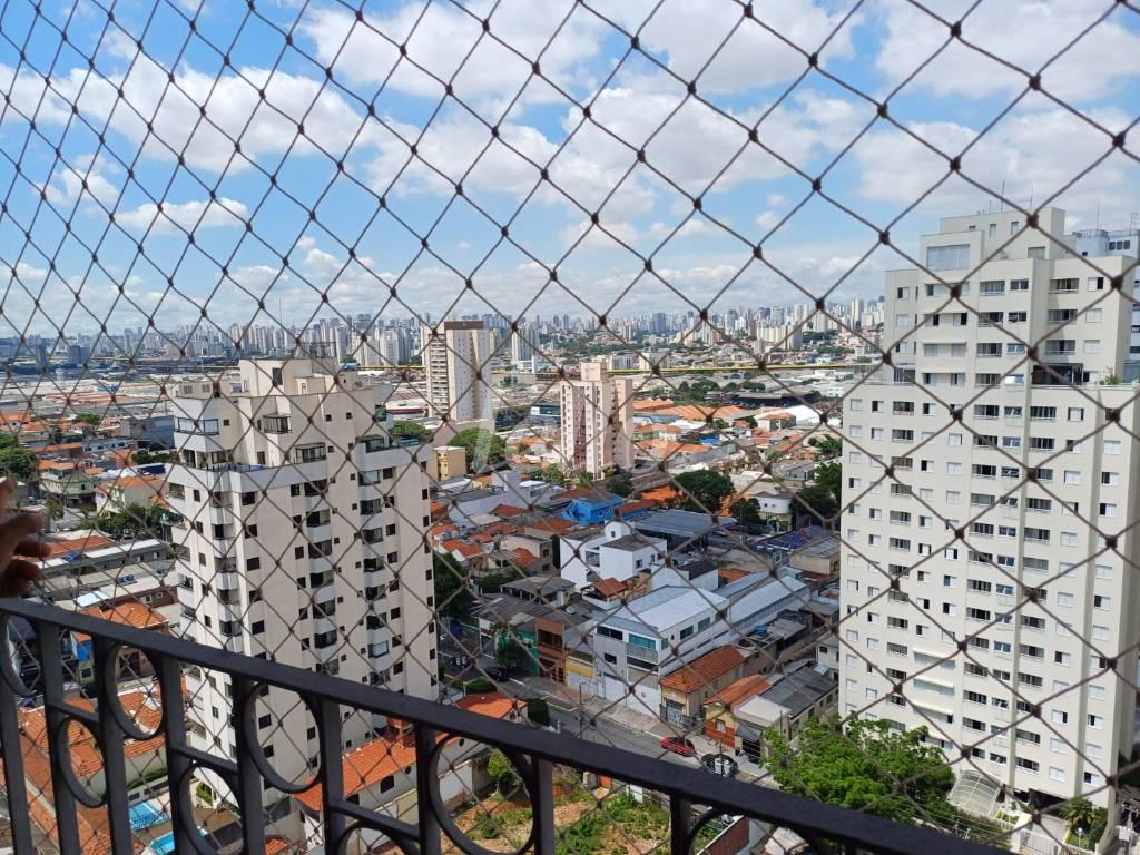 VISTA DA SACADA de Apartamento à venda, Padrão com 75 m², 3 quartos e 1 vaga em Mooca - São Paulo