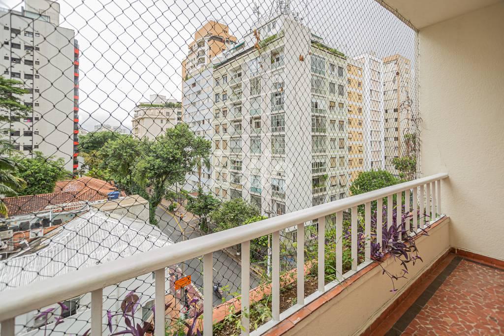 SACADA de Apartamento para alugar, Padrão com 150 m², 3 quartos e em Higienópolis - São Paulo