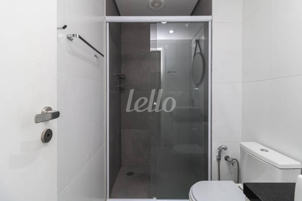 BANHEIRO de Apartamento para alugar, Padrão com 38 m², 1 quarto e 1 vaga em Cidade Mãe do Céu - São Paulo