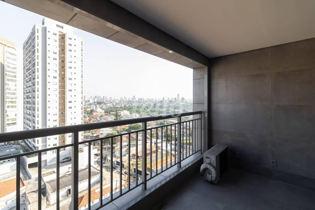 SACADA de Apartamento para alugar, Padrão com 38 m², 1 quarto e 1 vaga em Cidade Mãe do Céu - São Paulo