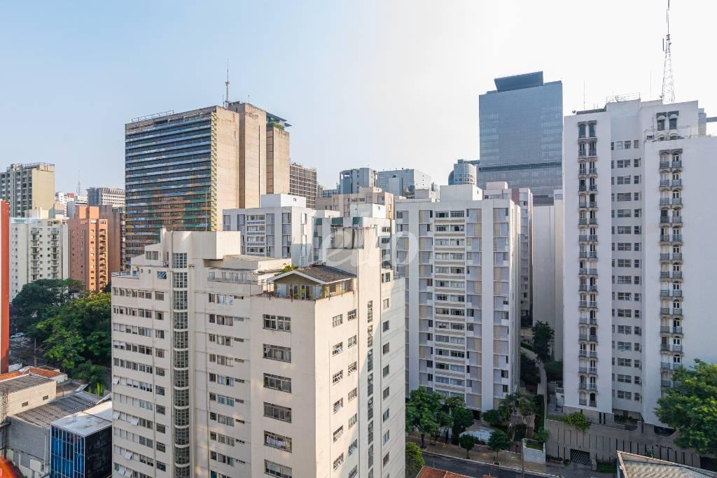 SACADA de Apartamento para alugar, Padrão com 50 m², 1 quarto e 1 vaga em Bela Vista - São Paulo