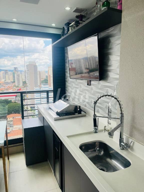 VARANDA GOURMET de Apartamento à venda, Padrão com 70 m², 3 quartos e 1 vaga em Vila Gomes Cardim - São Paulo