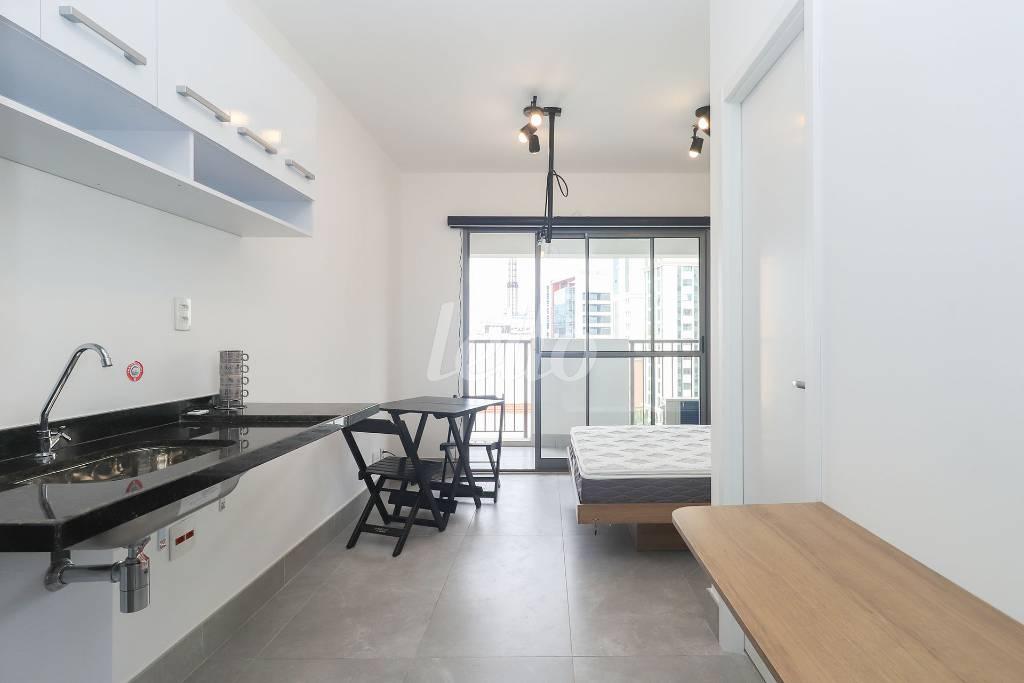 COZINHA de Apartamento para alugar, Studio com 24 m², 1 quarto e em Consolação - São Paulo