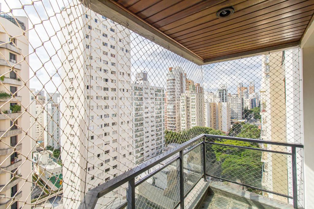 SACADA de Apartamento para alugar, Padrão com 100 m², 2 quartos e 1 vaga em Indianópolis - São Paulo