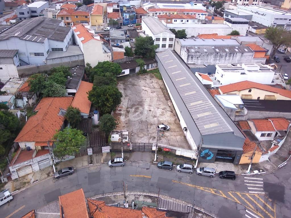 VISTA AÉREA DO TERRENO de Área / Terreno à venda, Padrão com 1084 m², e em Mooca - São Paulo