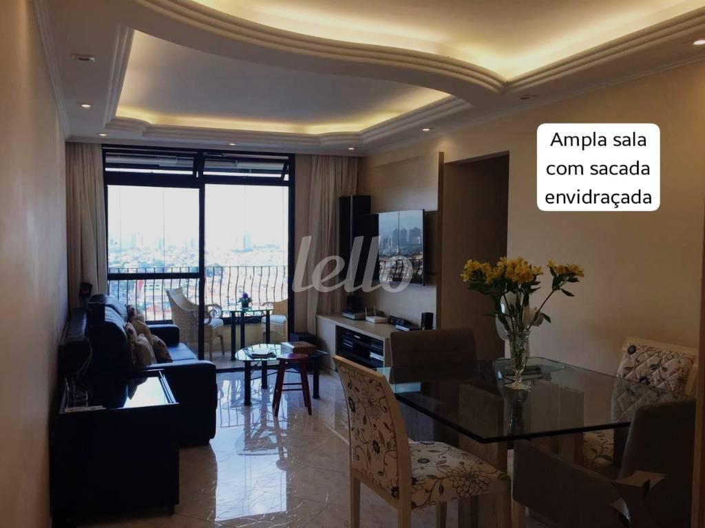 SALA 2 AMBIENTES de Apartamento à venda, Padrão com 90 m², 3 quartos e 2 vagas em Vila Cláudia - São Paulo