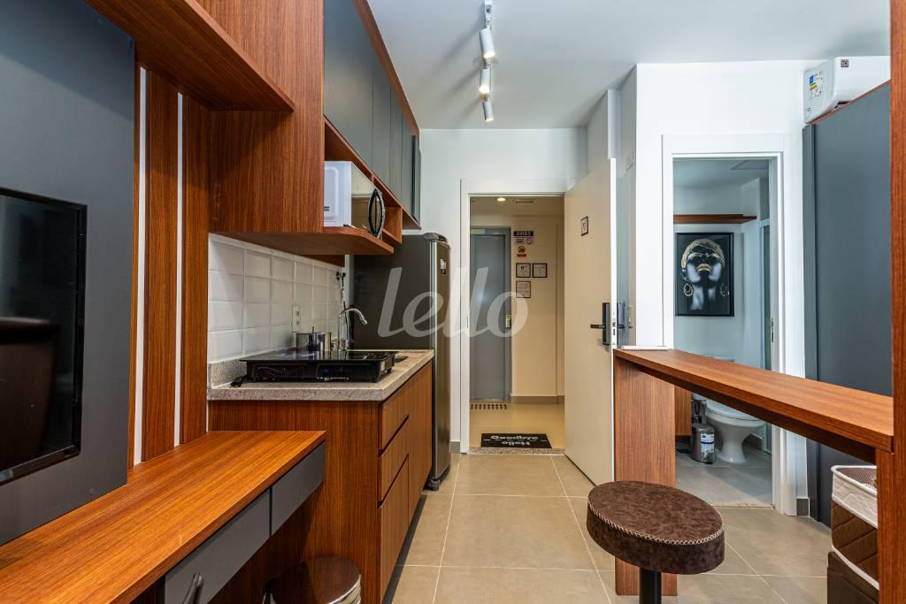 COZINHA de Apartamento para alugar, Studio com 42 m², 1 quarto e em Jardim Paulista - São Paulo