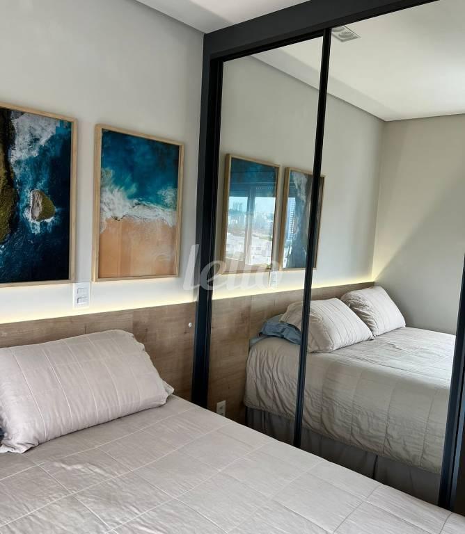 DORMITORIO de Apartamento para alugar, Padrão com 40 m², 1 quarto e 1 vaga em Vila Gertrudes - São Paulo