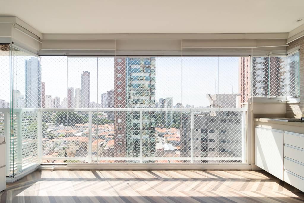 VARANDA de Apartamento à venda, Studio com 52 m², 1 quarto e 1 vaga em Vila Regente Feijó - São Paulo