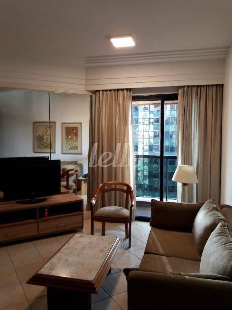 SALA de Apartamento à venda, Flat com 42 m², 1 quarto e 1 vaga em Itaim Bibi - São Paulo