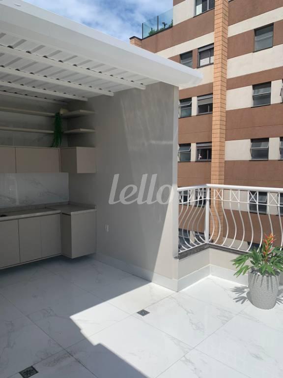ESPAÇO GOURMET de Apartamento à venda, cobertura - Padrão com 120 m², 3 quartos e 2 vagas em Jardim - Santo André