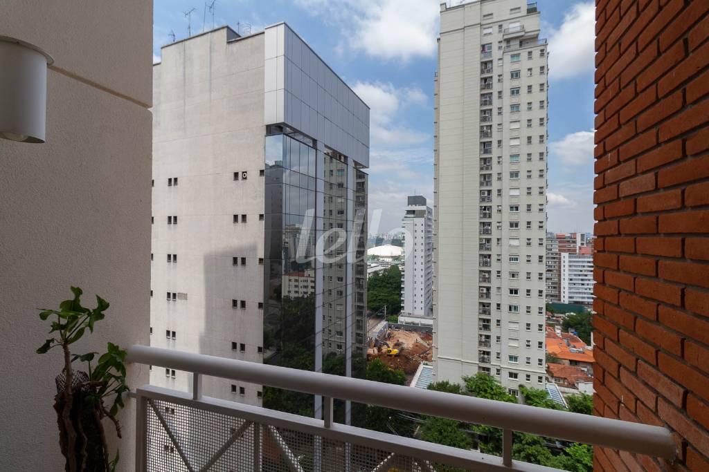 SACADA de Apartamento para alugar, Padrão com 45 m², 1 quarto e 1 vaga em Paraíso - São Paulo