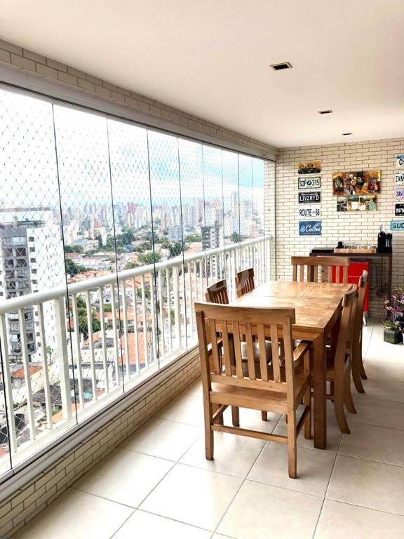 VARANDA de Apartamento à venda, Padrão com 111 m², 3 quartos e 2 vagas em Vila Gumercindo - São Paulo