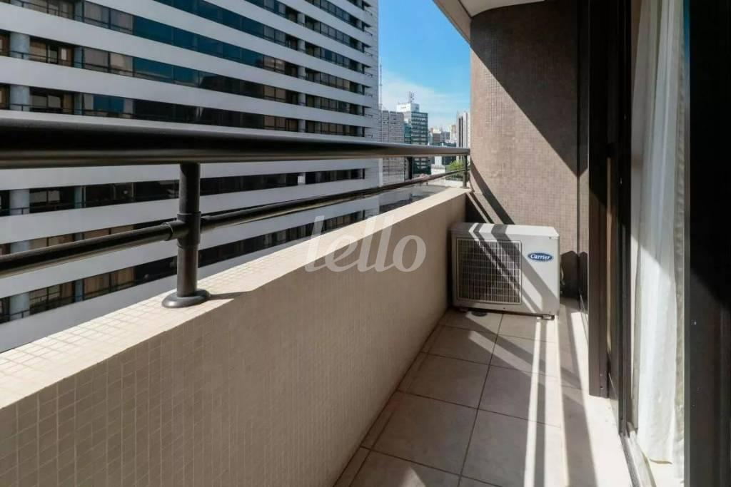 SACADA de Apartamento para alugar, Padrão com 37 m², 1 quarto e 1 vaga em Paraíso - São Paulo