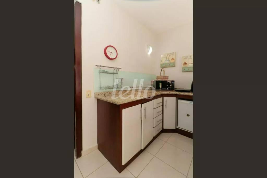 COZINHA de Apartamento para alugar, Padrão com 37 m², 1 quarto e 1 vaga em Paraíso - São Paulo