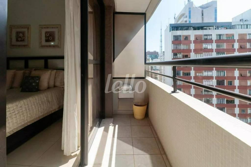 SACADA de Apartamento para alugar, Padrão com 37 m², 1 quarto e 1 vaga em Paraíso - São Paulo