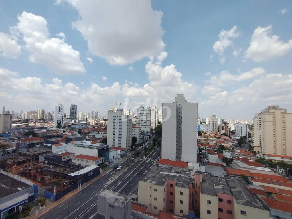 VISTA SALA de Apartamento para alugar, Padrão com 90 m², 2 quartos e 1 vaga em Mooca - São Paulo