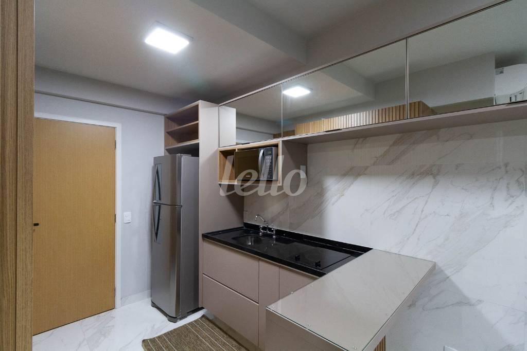 COZINHA de Apartamento para alugar, Padrão com 40 m², e 1 vaga em Vila Mariana - São Paulo