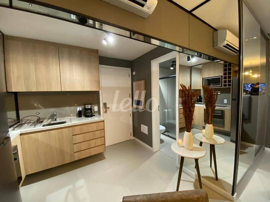 COZINHA de Apartamento para alugar, Padrão com 36 m², 1 quarto e 1 vaga em Pinheiros - São Paulo